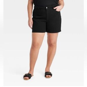 Ava and Viv Denim Jeans Shorts High Rise Bermuda Size  24 New